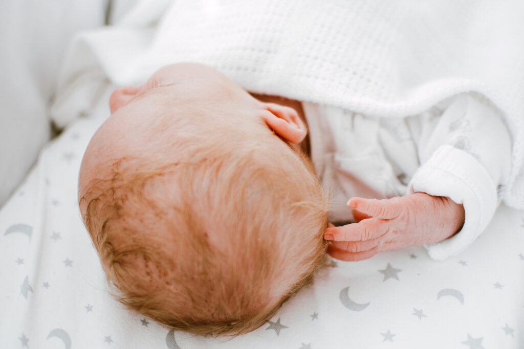 infant massage baby head